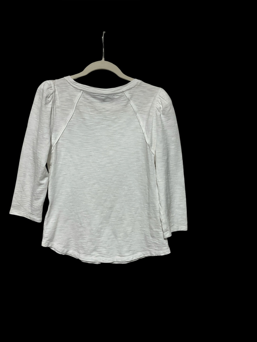 White House Black Market White 3/4 Sleeve Top – Size Small - Picture 2 of 3